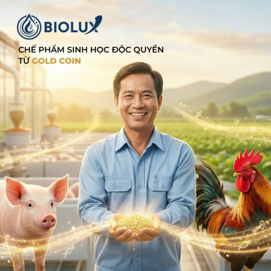 Chế phẩm sinh học trong thức ăn chăn nuôi từ Gold Coin