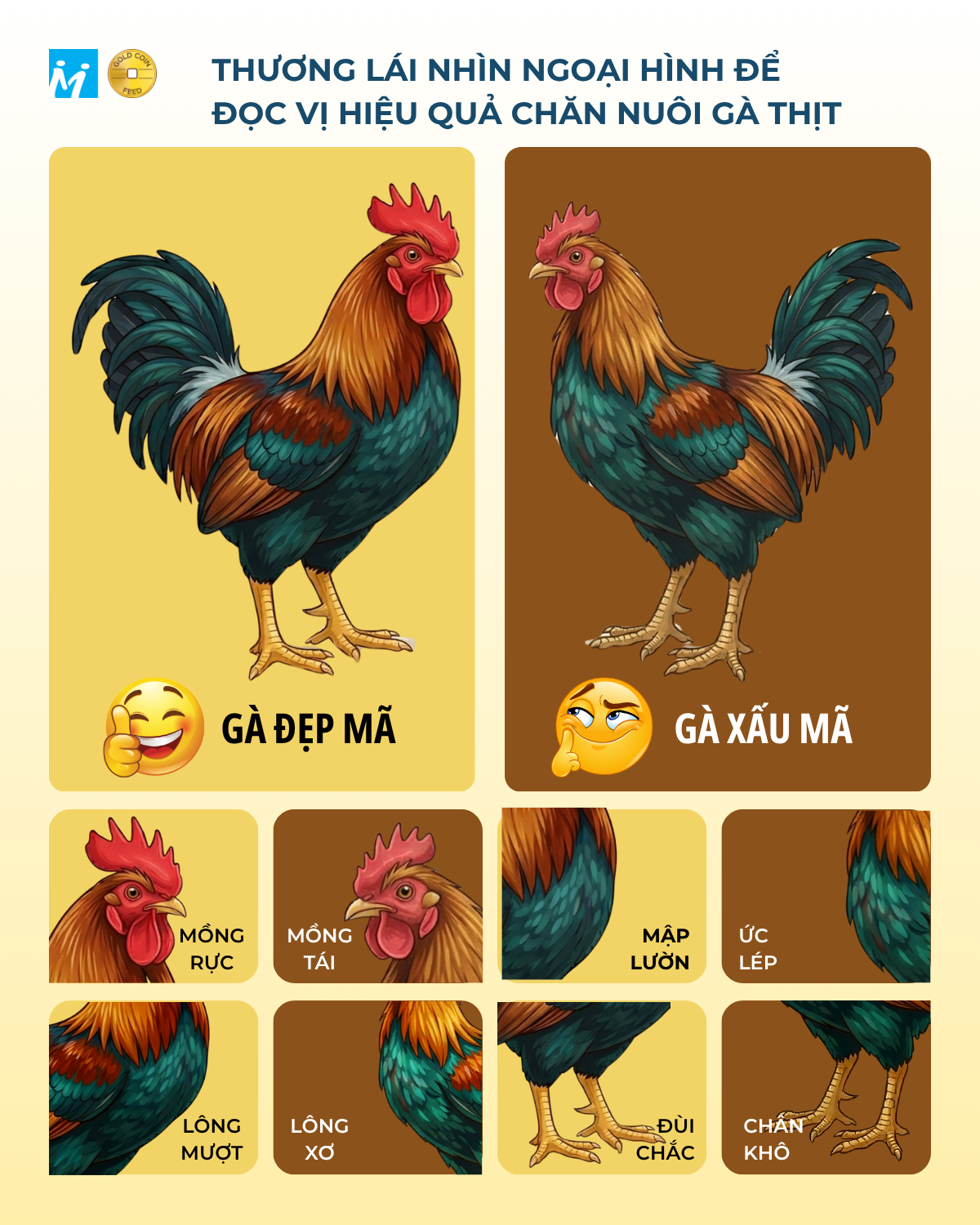 GC Info - Nuôi gà thịt đẹp mã là thước ngắm để thương lá đánh giá đàn gà